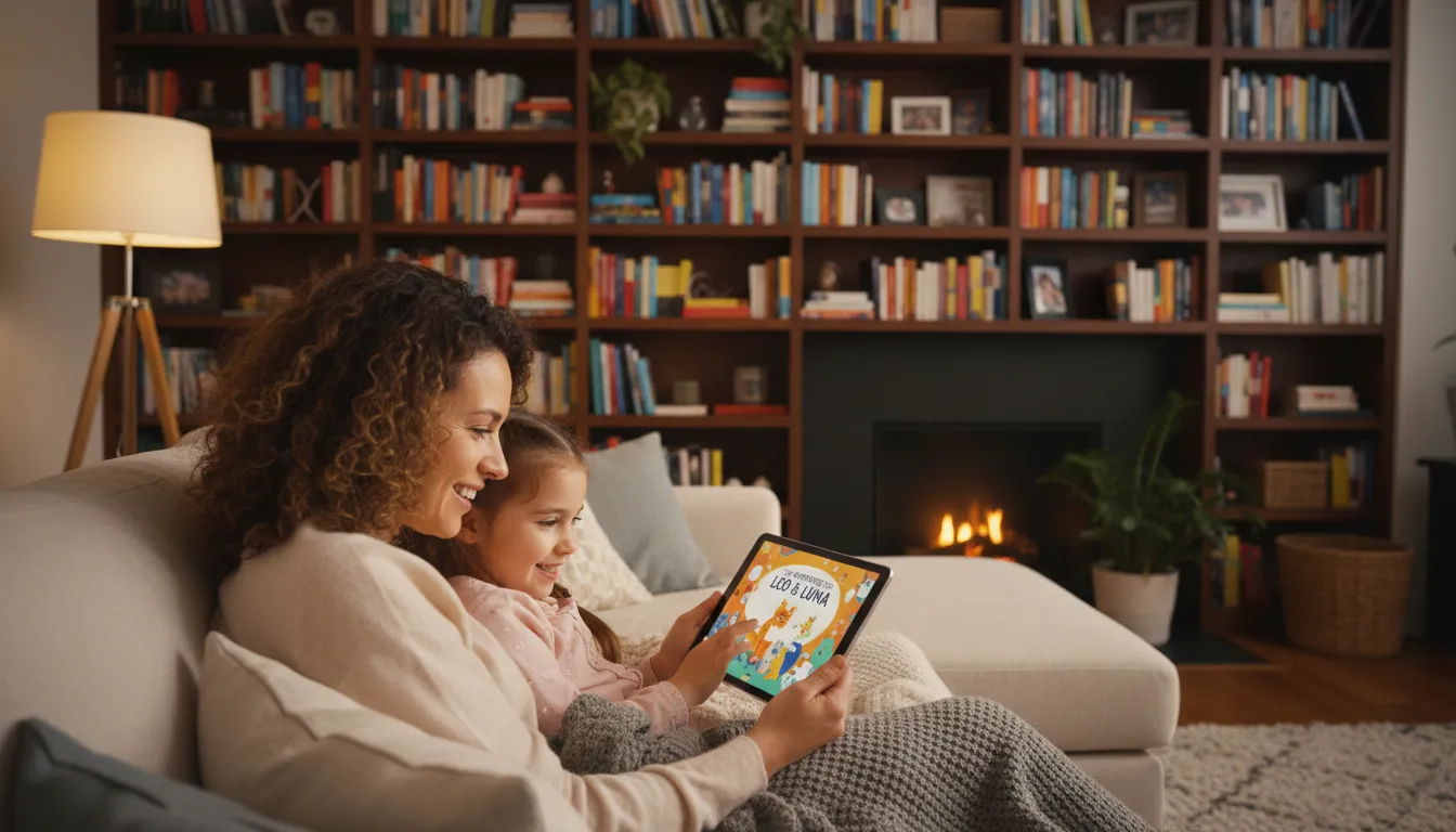 Parent and child enjoying reading stories together